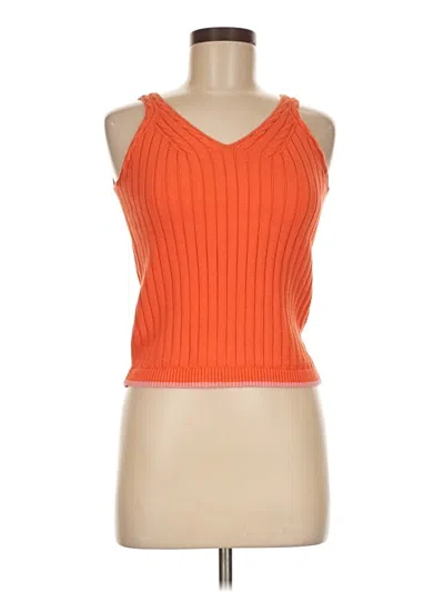 Pre-owned Talbots Sweater Vest In Orange