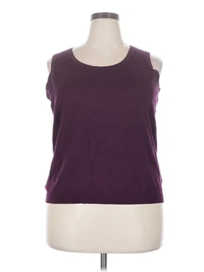 Pre-owned Talbots Sweater Vest In Purple