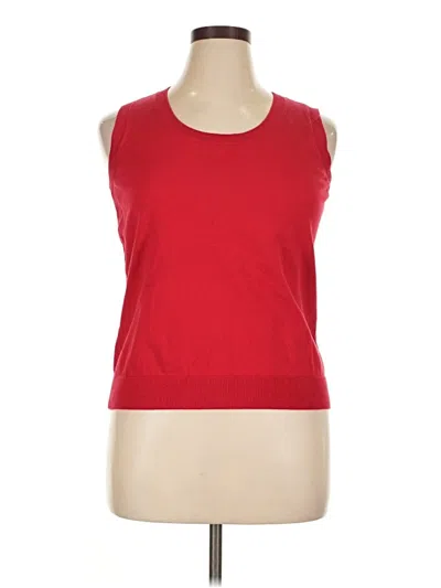 Pre-owned Talbots Sweater Vest In Red