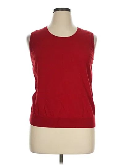Pre-owned Talbots Sweater Vest In Red