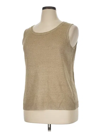 Pre-owned Talbots Sweater Vest In Tan