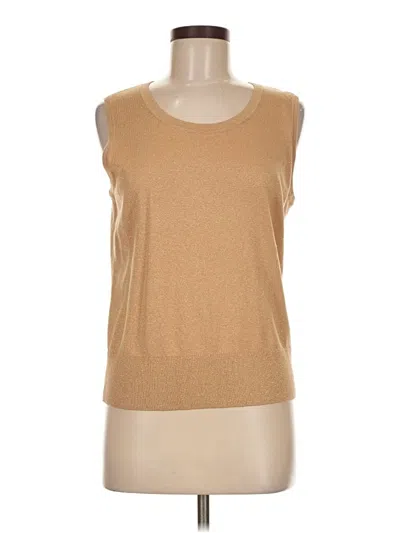 Pre-owned Talbots Sweater Vest In Tan