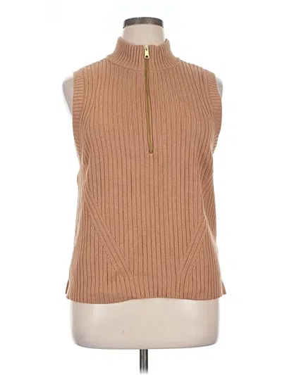 Pre-owned Talbots Sweater Vest In Tan
