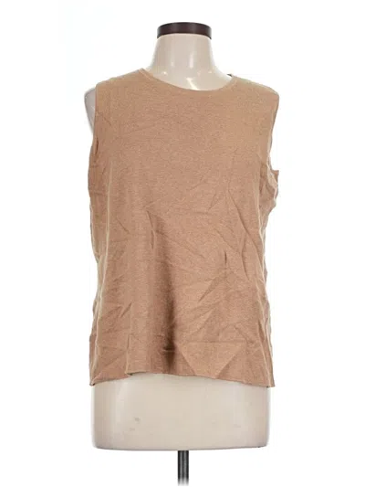 Pre-owned Talbots Sweater Vest In Tan