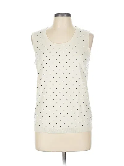 Pre-owned Talbots Sweater Vest In White