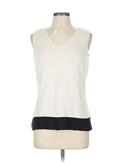 Pre-owned Talbots Sweater Vest In White