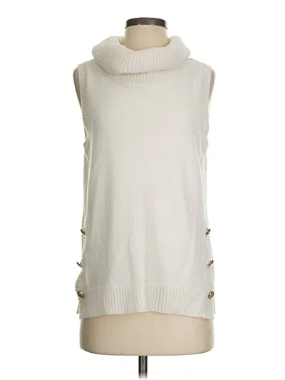 Pre-owned Talbots Sweater Vest In White