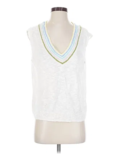 Pre-owned Talbots Sweater Vest In White