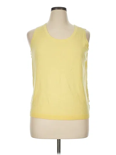 Pre-owned Talbots Sweater Vest In Yellow