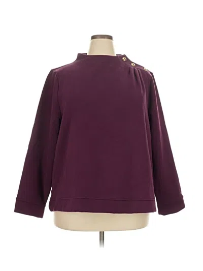 Pre-owned Talbots Sweatshirt In Burgundy
