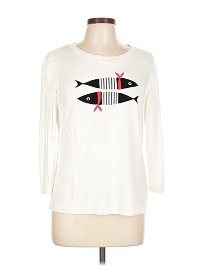 Pre-owned Talbots Sweatshirt In White