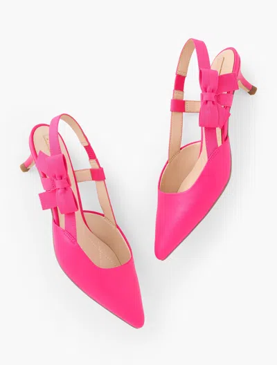 Talbots Sylvie Bow Slingback Nappa Pumps - Tropical Punch - 10m