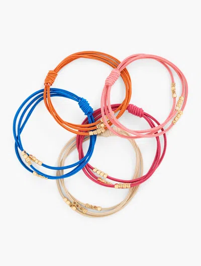 Talbots T By  Hair Tie Set Of 5 - Coral Sand - 001