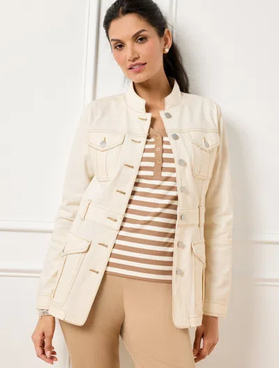Talbots Tailored Denim Jacket - Light Ecru - X