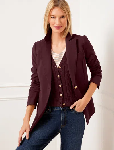 Talbots Tailored Stretch Blazer - Rich Burgundy - 22