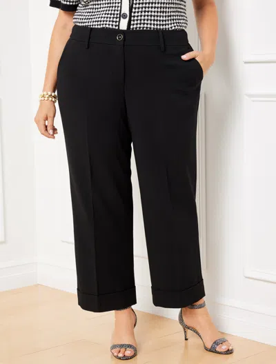 Talbots Tailored Stretch Slim Wide Ankle Pants - Black - 22  In Black