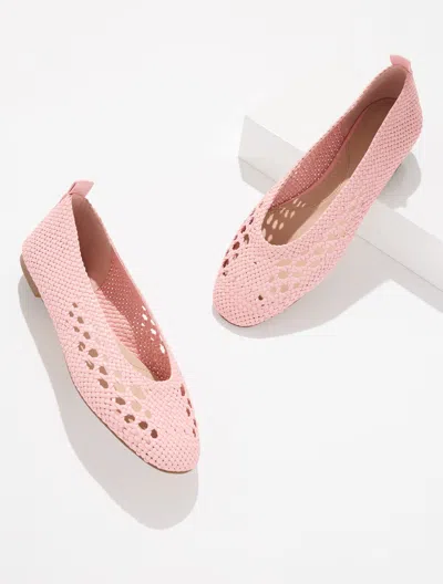 Talbots Tana Woven Ballet Flats - Delicate Rose - 10 1/2 M  In Pink