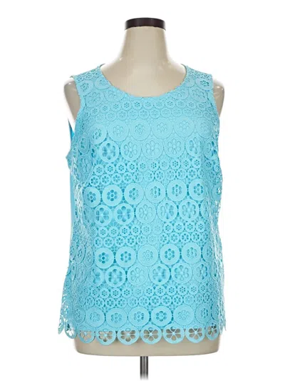 Talbots Tank Top Blue Halter Neckline Tops