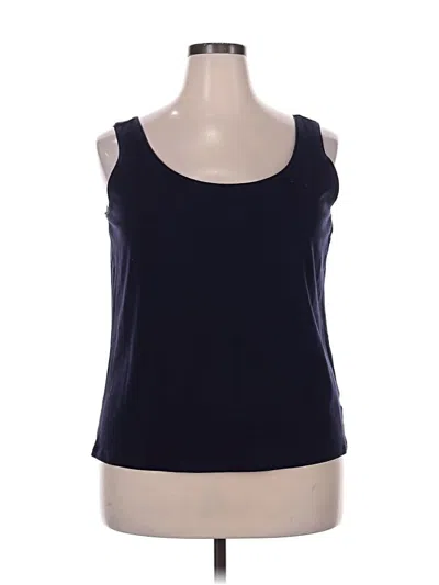 Pre-owned Talbots Tank Top Blue Strapless Neckline Tops