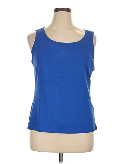 Pre-owned Talbots Tank Top Blue Strapless Neckline Tops