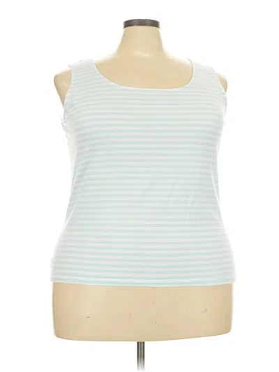 Pre-owned Talbots Tank Top Blue Strapless Neckline Tops