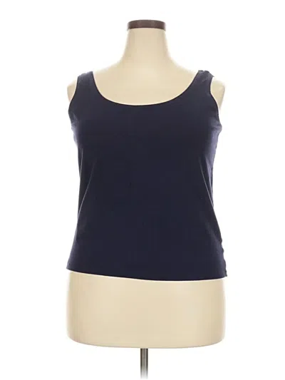 Pre-owned Talbots Tank Top Blue Strapless Neckline Tops