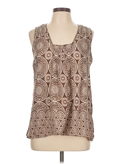 Pre-owned Talbots Tank Top Brown Keyhole Neckline Tops