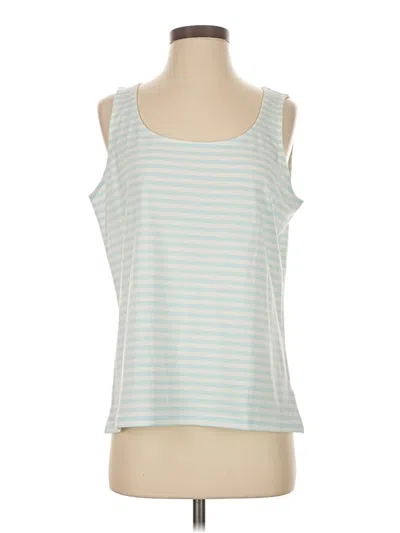 Talbots Tank Top Green Cold Shoulder Neckline Tops