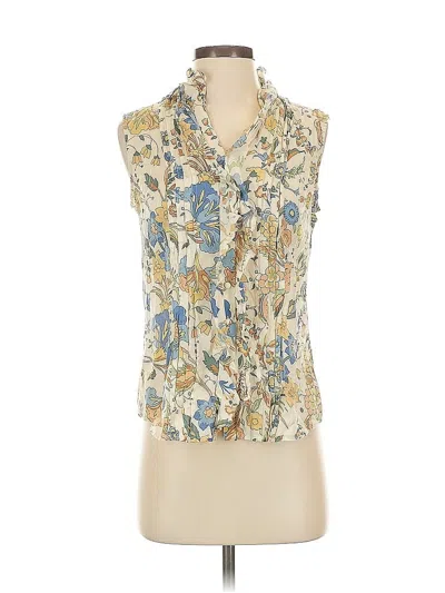 Pre-owned Talbots Tank Top Ivory Cowl Neck Tops In White