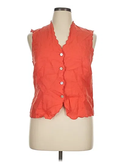 Pre-owned Talbots Tank Top Orange Halter Neckline Tops