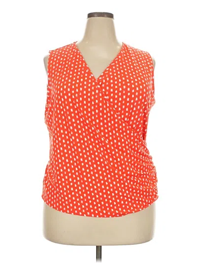 Pre-owned Talbots Tank Top Orange Plunge Neckline Tops