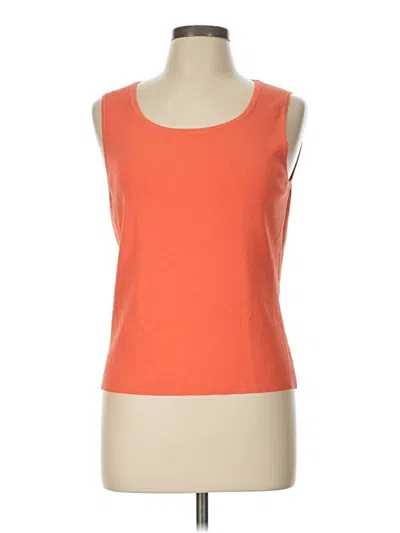 Pre-owned Talbots Tank Top Orange Square Neckline Tops