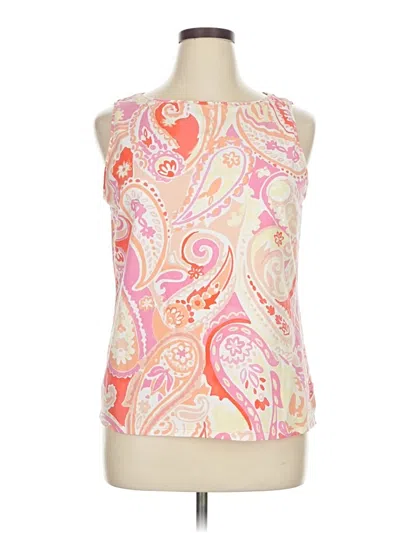 Pre-owned Talbots Tank Top Pink Halter Neckline Tops