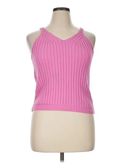 Pre-owned Talbots Tank Top Pink Halter Neckline Tops