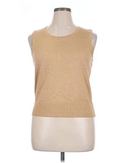 Pre-owned Talbots Tank Top Tan Strapless Neckline Tops