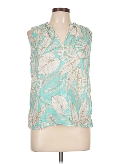 Pre-owned Talbots Tank Top Teal Halter Neckline Tops