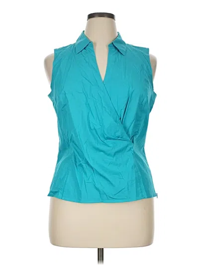 Pre-owned Talbots Tank Top Teal Halter Neckline Tops