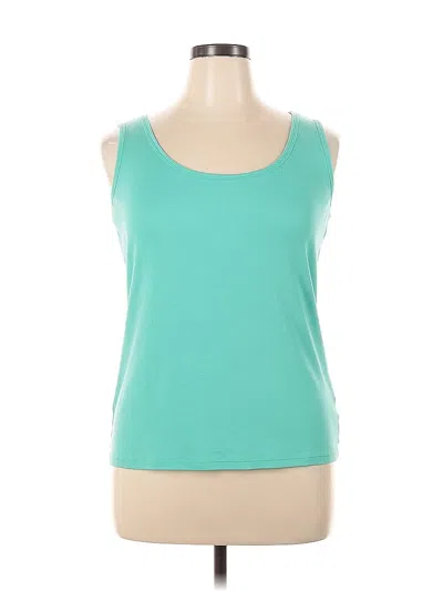 Pre-owned Talbots Tank Top Teal Halter Neckline Tops In Blue