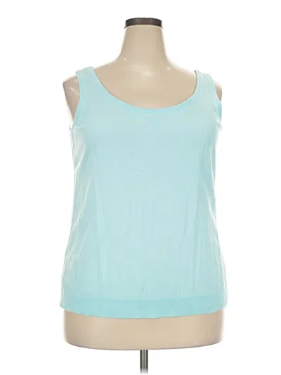 Pre-owned Talbots Tank Top Teal Strapless Neckline Tops