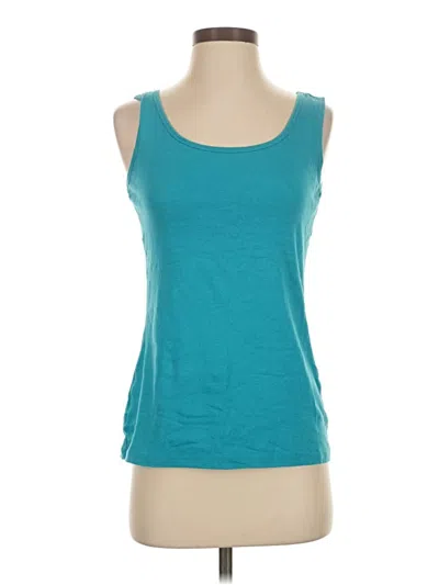 Pre-owned Talbots Tank Top Teal Strapless Neckline Tops In Blue