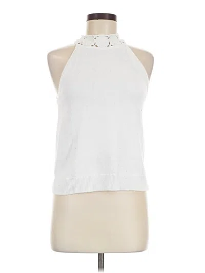 Pre-owned Talbots Tank Top White Halter Neckline Tops