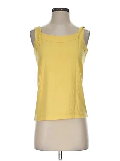 Pre-owned Talbots Tank Top Yellow Square Neckline Tops