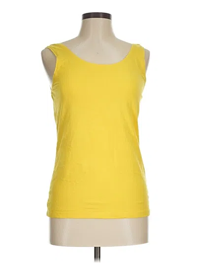 Pre-owned Talbots Tank Top Yellow Strapless Neckline Tops