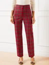 Talbots Tapered Ankle Pants - Apple Cider Plaid - 22  In Red