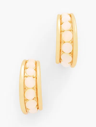 Talbots Tapered Hoop Earrings - Ivory/gold - 001  In Ivory,gold