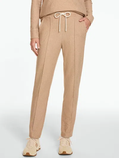 Talbots Tapered Leg Pants - Textured Herringbone - Acorn Heather/ivory - Xs  In Acorn Heather,ivory