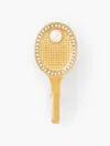 Talbots Tennis Racket Brooch - Crystal/gold - 001  In Crystal,gold