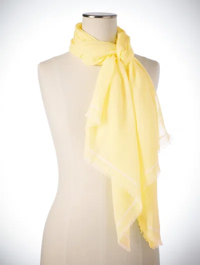Talbots Textured Lovely Oblong Scarf - Daisy - 001  In Yellow