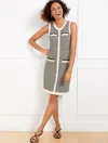 Talbots Plus Size - Textured Tweed Sweater Dress - Ivory/black - 1x  In Ivory,black