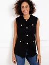 Talbots Textured Vest - Black - 20  In Black